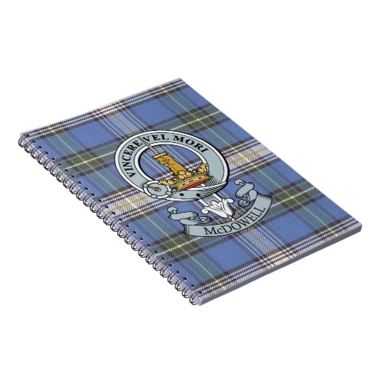McDowell Wappen + Tartan-Notizbuch Notizblock (Rechte Seite)