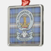 McDowell Wappen + Tartan-Prämien-Verzierung Ornament Aus Metall (Links)