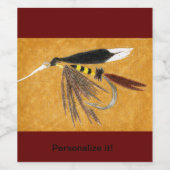 "McGeanty" klassische Nassfliege, Fliegenfischen Weinetikett (Einzelnes Label)