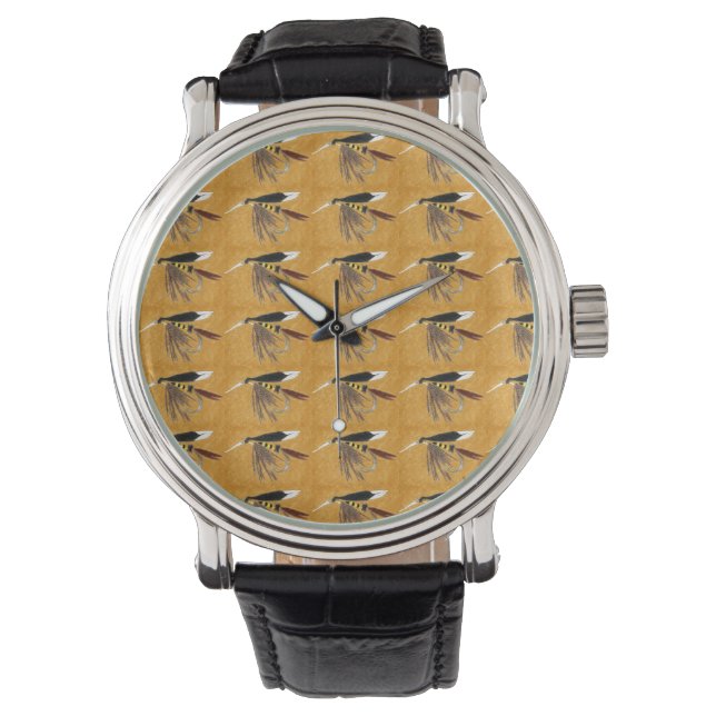"McGeanty" klassische Nassfliege, Fliegenfliege Armbanduhr (Vorderseite)
