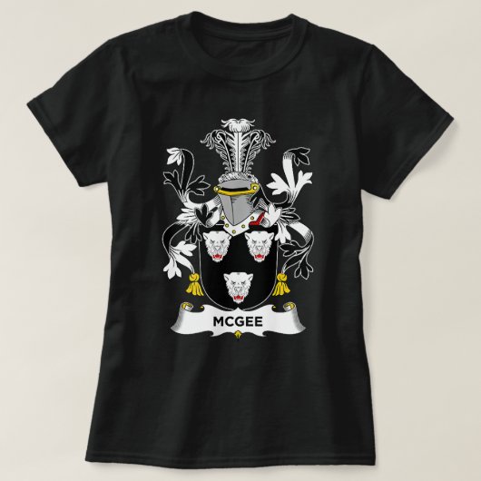McGee Coat of Arms Familienwappen T-Shirt (Design vorne)