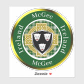 McGee Shield & Celtic Cross Personalisiert Aufkleber (Blatt)