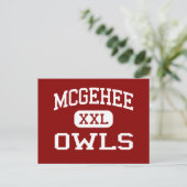 McGehee - Owls - High School - McGehee Arkansas Postkarte (Stehend Vorderseite)