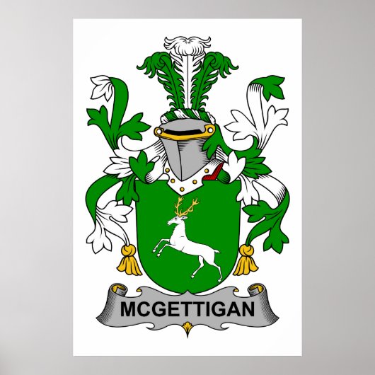 McGettigan-Familienwappen Poster (Vorne)