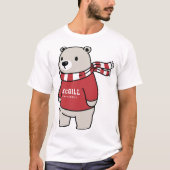 McGill University Bear with Sweater T-Shirt (Vorderseite)