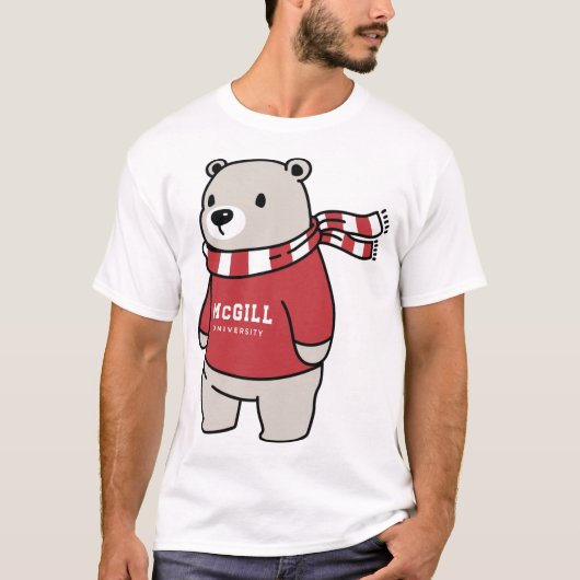 McGill University Bear with Sweater T-Shirt (Vorderseite)