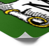 McGinnis Coat of Arms Irish Flag Print Poster (Ecke)