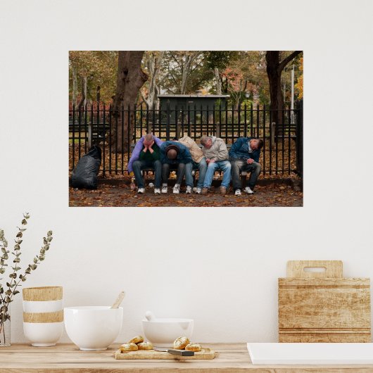 McGolrick Park - 5 schlafende Männer Poster (Küche)