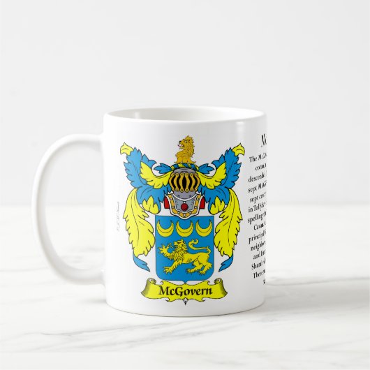 McGovern Familien-Wappen Kaffeetasse (Links)