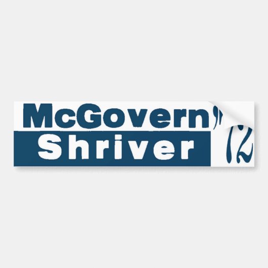 McGovern Shriver 1972 Autoaufkleber (Vorne)