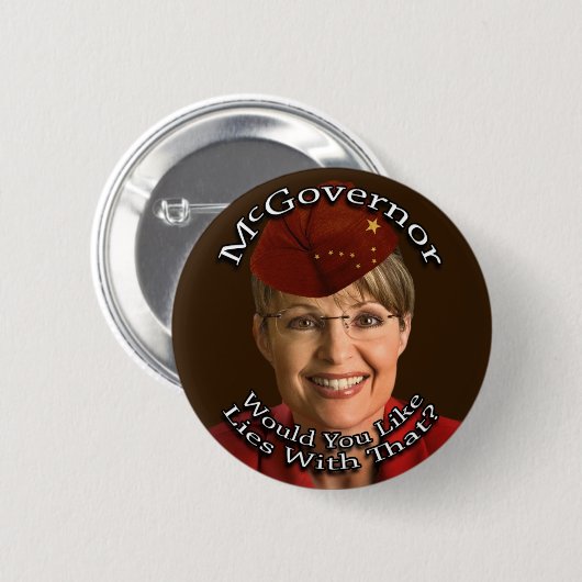 McGovernor Sarah Palin Button (Vorne & Hinten)