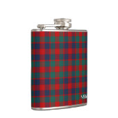 McGowan Tartan Monogram Bright Red Kariert Flachmann (Rechts)