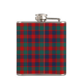 McGowan Tartan Monogram Bright Red Kariert Flachmann (Rückseite)