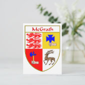 McGrath Coat of Arms/Familienwappen Postkarte (Stehend Vorderseite)