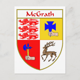 McGrath Coat of Arms/Familienwappen Postkarte