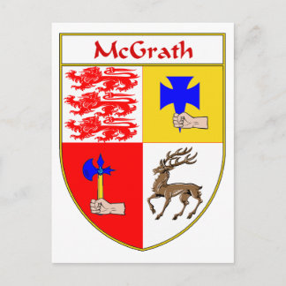 McGrath Coat of Arms/Familienwappen Postkarte
