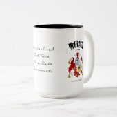 McGrath-Familienwappen, Übersetzung und Bedeutung Zweifarbige Tasse (VorderseiteRechts)