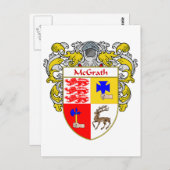 McGrath-Wappen (mantled) Postkarte (Vorne/Hinten)