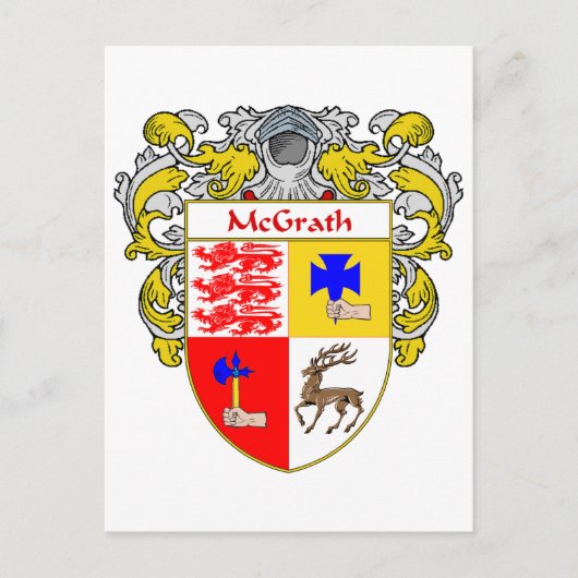 McGrath-Wappen (mantled) Postkarte (Vorderseite)