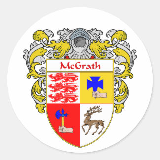 McGrath-Wappen (mantled) Runder Aufkleber