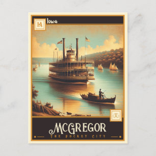 McGregor, Iowa VINTAG Postkarte