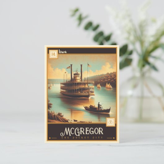 McGregor, Iowa | VINTAG Postkarte (Stehend Vorderseite)