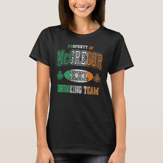 McGregor Irish Drinking Team St Patricks Day Irlan T-Shirt (Vorderseite)