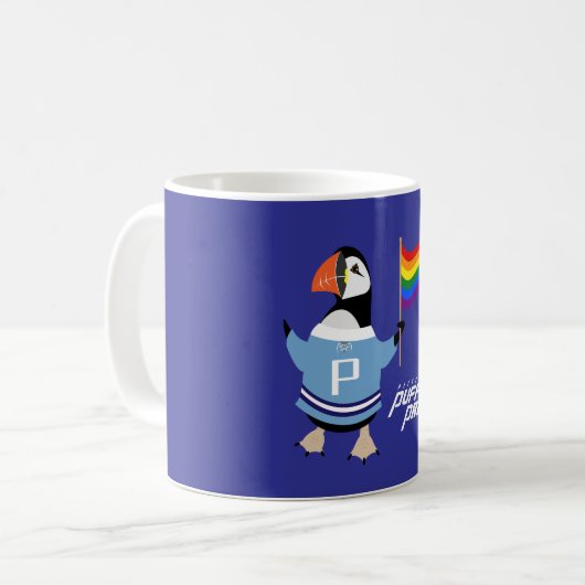 McGuffin Puffin Pride Kaffeetasse (Vorderseite Links)