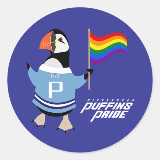McGuffin Puffin Pride Runder Aufkleber (Vorderseite)