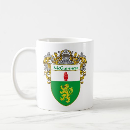 McGuinness Wappen (überzogen) Kaffeetasse (Links)