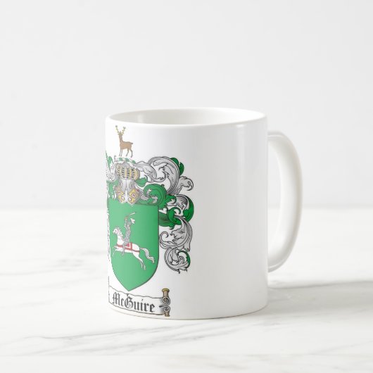 McGuire Familienwappen-Kaffee-Tasse Kaffeetasse (VorderseiteRechts)