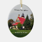 McGulpin Point Lighthouse(redroof)-Ornament Keramik Ornament (Rechts)