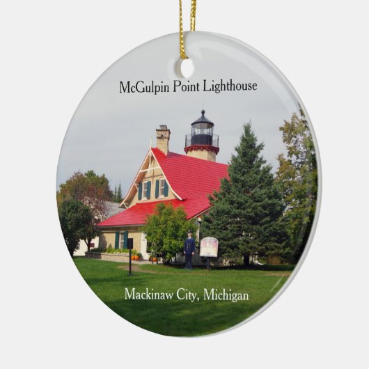 McGulpin Point Lighthouse(redroof)-Ornament Keramik Ornament (Links)