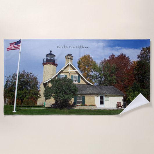 McGulpin Point Lighthouse Strandtuch (Vorderseite)