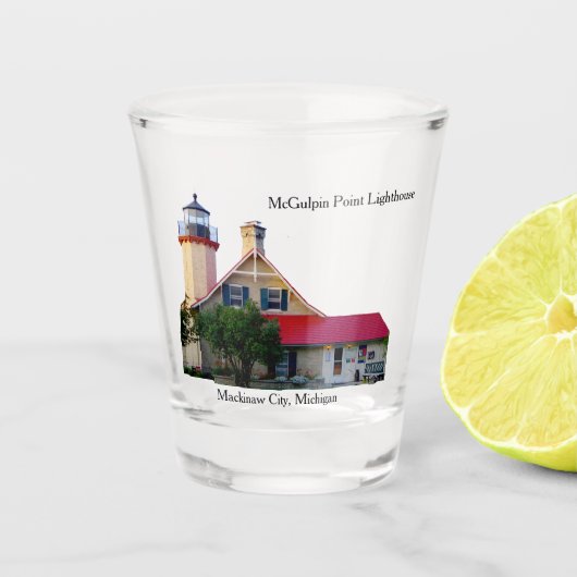 McGulpin Punkt-Leuchtturm-Schnapsglas Schnapsglas (Vorderseite)