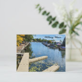 McHenry, Illinois Fox River Postkarte (Stehend Vorderseite)