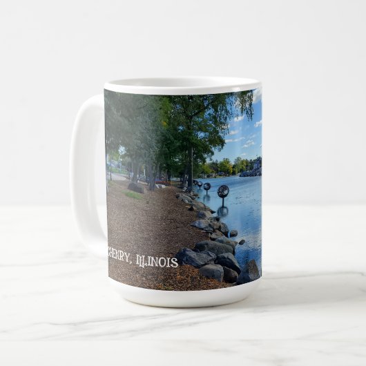 McHenry, Illinois | Fox River Walkway Kaffeetasse (Vorderseite Links)
