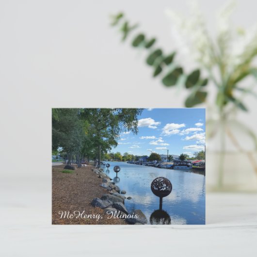 McHenry, Illinois | Fox River Walkway Postkarte (Stehend Vorderseite)