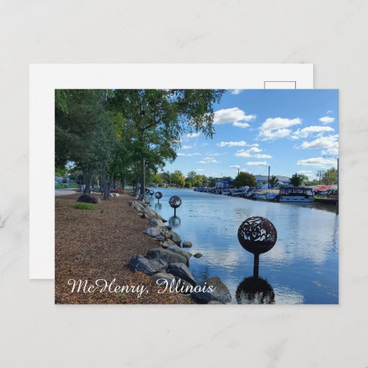 McHenry, Illinois | Fox River Walkway Postkarte (Vorne/Hinten)