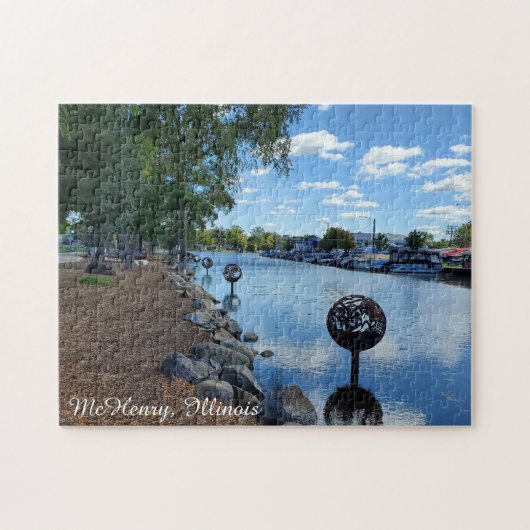 McHenry, Illinois | Fox River Walkway Puzzle (Horizontal)