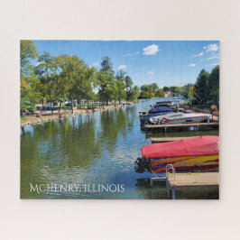 McHenry, Illinois River Walkway am Fox River Puzzle