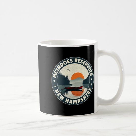 Mcindoes Reservoir New Hampshire Sunset T Shirt Kaffeetasse (Rechts)