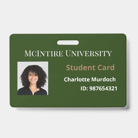 McIntire University Student ID Ausweis (Front)