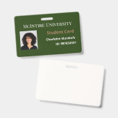 McIntire University Student ID Ausweis (Front & Back)