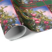 McIntosh Äpfel auf Baumart Personalisiert Geschenkpapier (Rolleneckpunkt)