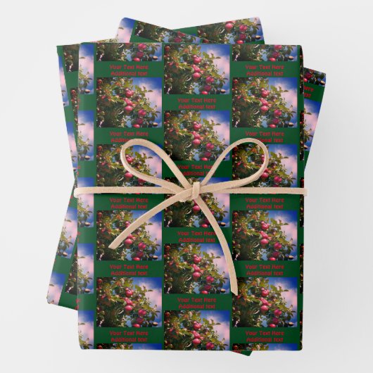 McIntosh Äpfel auf Baumart Personalisiert Geschenkpapier Set (Beispiel)