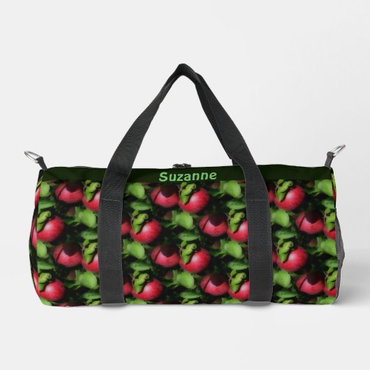 McIntosh Apples Nature Pattern Personalisiert Duffle Bag (Vorderseite)