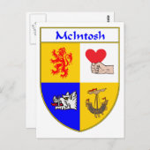 McIntosh-Wappen/Familienwappen Postkarte (Vorne/Hinten)
