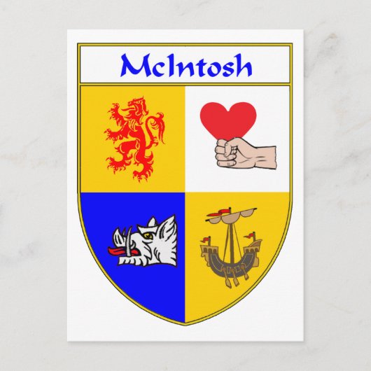 McIntosh-Wappen/Familienwappen Postkarte (Vorderseite)