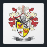 McIntyre-Familienwappen-Wappen Quadratische Wanduhr<br><div class="desc">McIntyre Familienwappen und Scottish McIntyre Wappen. Für Männer mit dem McIntyre-Nachnamen und für Frauen mit dem Nachnamen McIntyre. Klicken Sie auf 'McIntyre Familienwappen',  um alle unsere Designs mit dem Namen McIntyre zu sehen.</div>